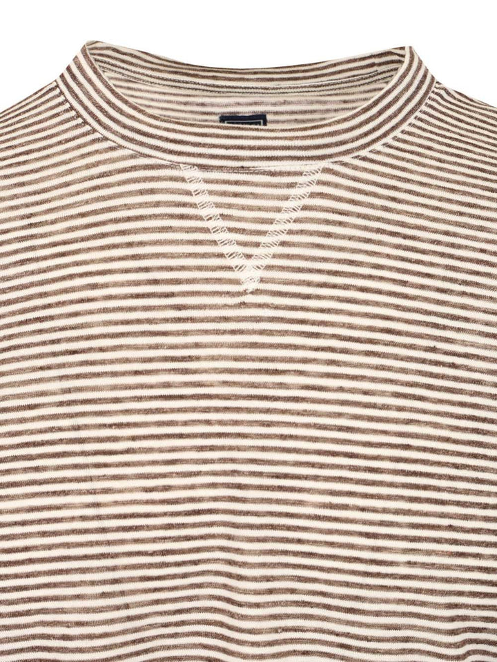 Fedeli Striped T-Shirt - Marrone | 8002b60bca9564817a8c50453388fd20bd152800