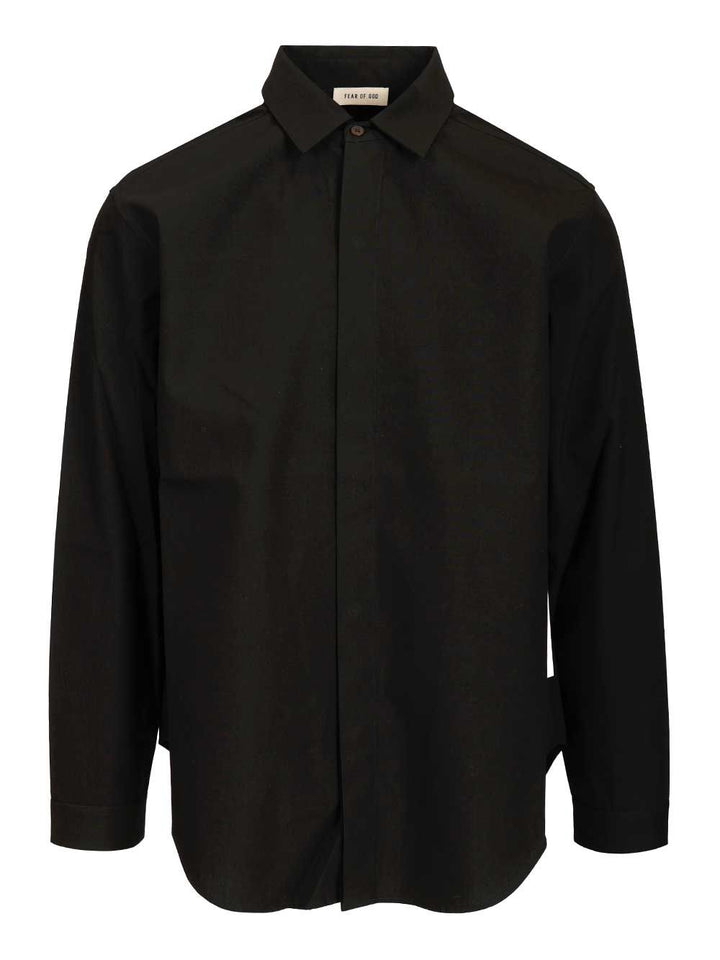 Fear Of God Cotton And Wool Shirt Shirts - Nero | b8dbc8ece97913029b2178c1981c48029d3e47c2