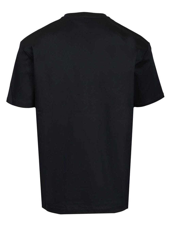 Giorgio Armani With Embroidered Logo T-Shirt - Nero | f2bc87f88180a283be8b5166af3b4e9b5ec3fa6e