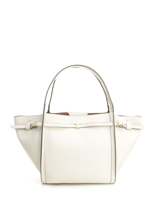 Leather Shopping Bag Handbags Bianco