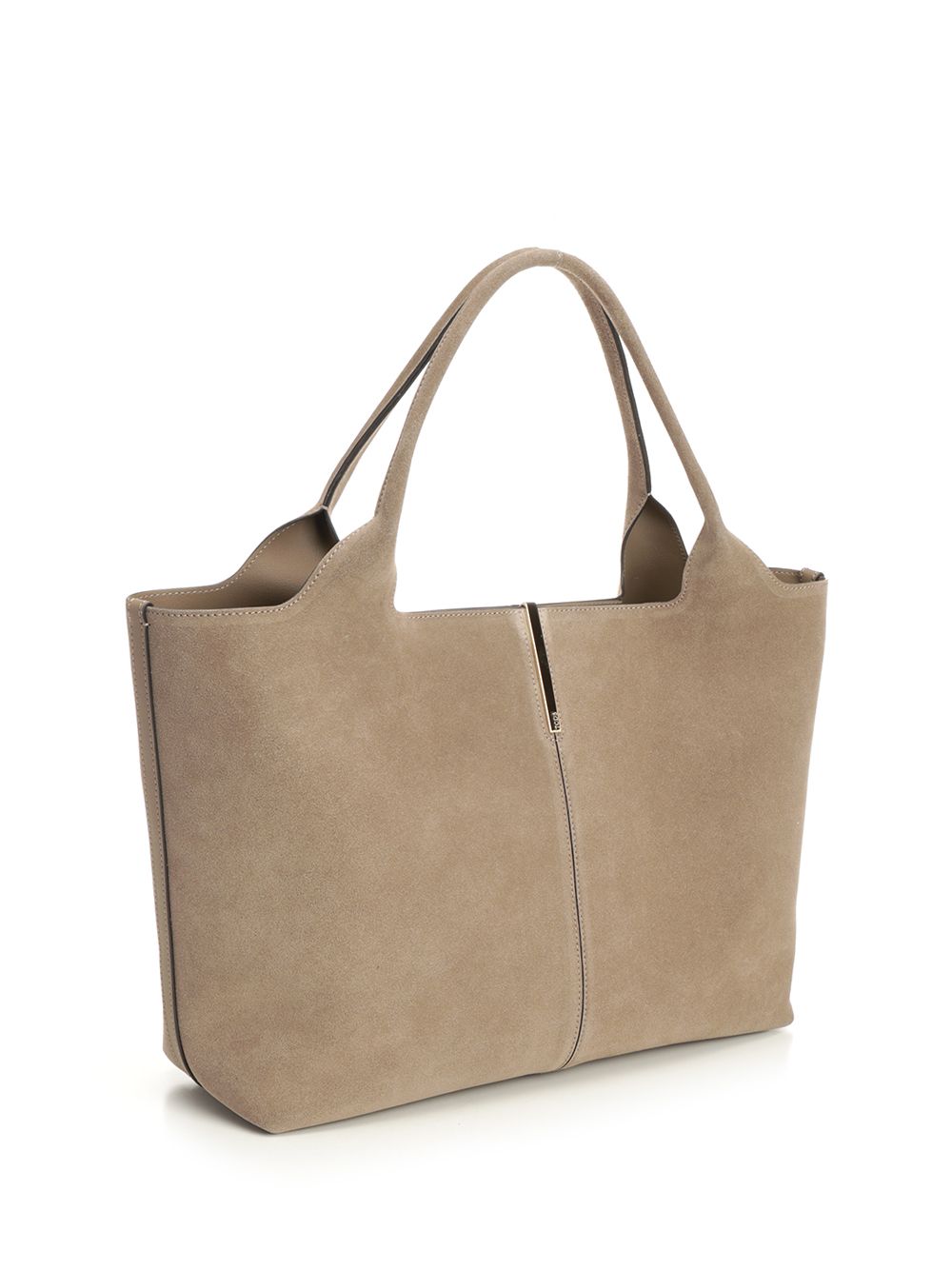 Tod'S Suede Shopping Bag Handbags - Beige | 520da6d0b75af3c0d95465c55f2f7916562089fe