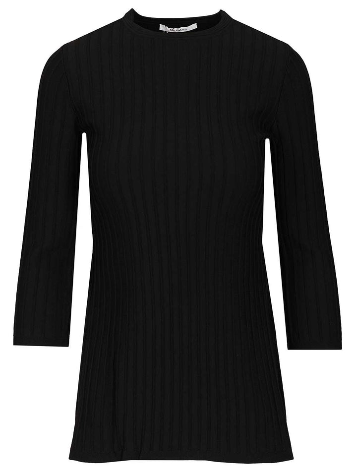 Max Mara Ribbed Sweater Top - Nero | 81fc41f9ae6cf7817fd60b8e3280a8a45c060b51