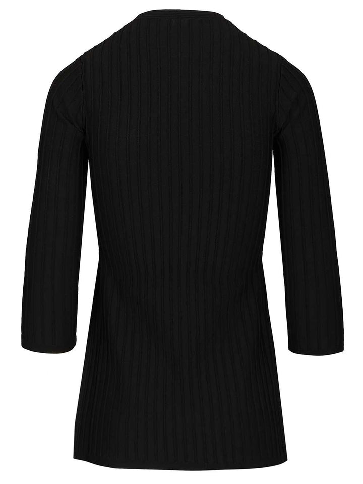 Max Mara Ribbed Sweater Top - Nero | 3f65851f09eecf9d4a2d3874e236789435b279a2