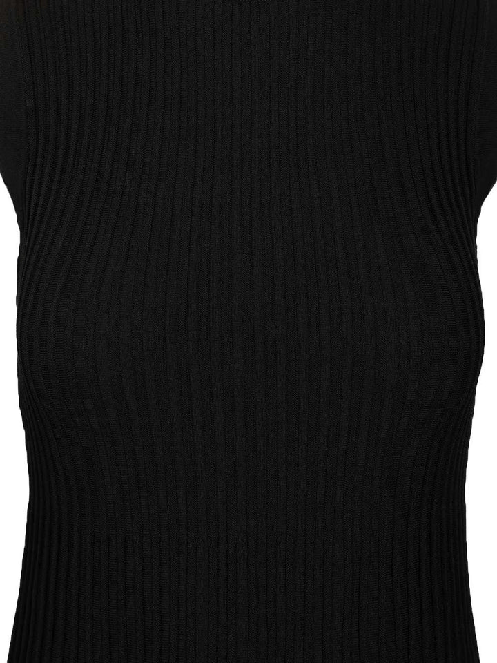 Max Mara Dress In Viscose Crêpe Yarn Abiti - Nero | d602f7e7a795677384de817570cdf7acbdd39e4d