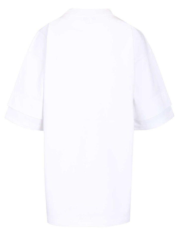AlaÏA Layered Cotton T-Shirt - Bianco | 18e1d9dffcb44fa8ef5e66e82f1dfd885769203c