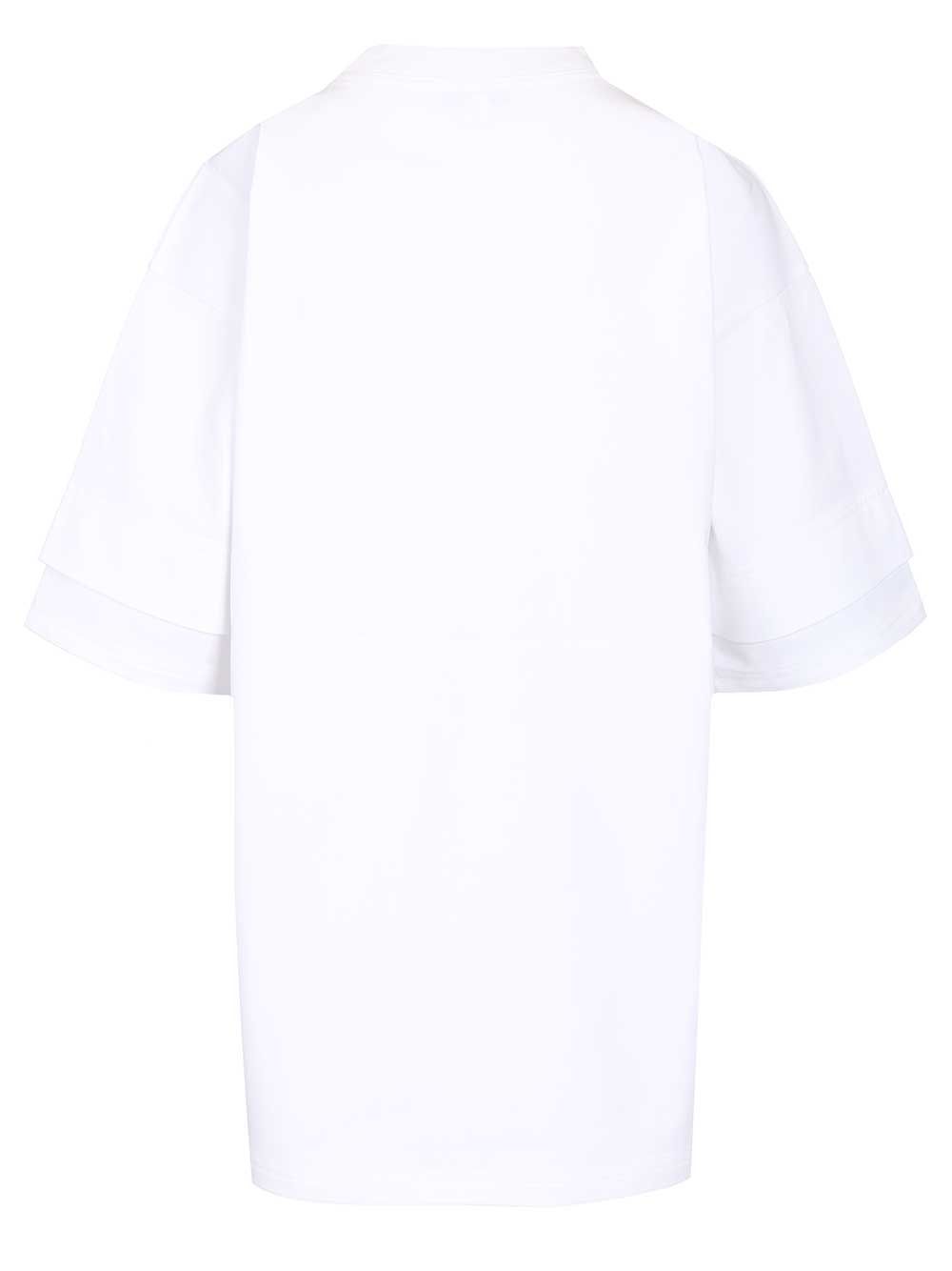 AlaÏA Layered Cotton T-Shirt - Bianco | 18e1d9dffcb44fa8ef5e66e82f1dfd885769203c