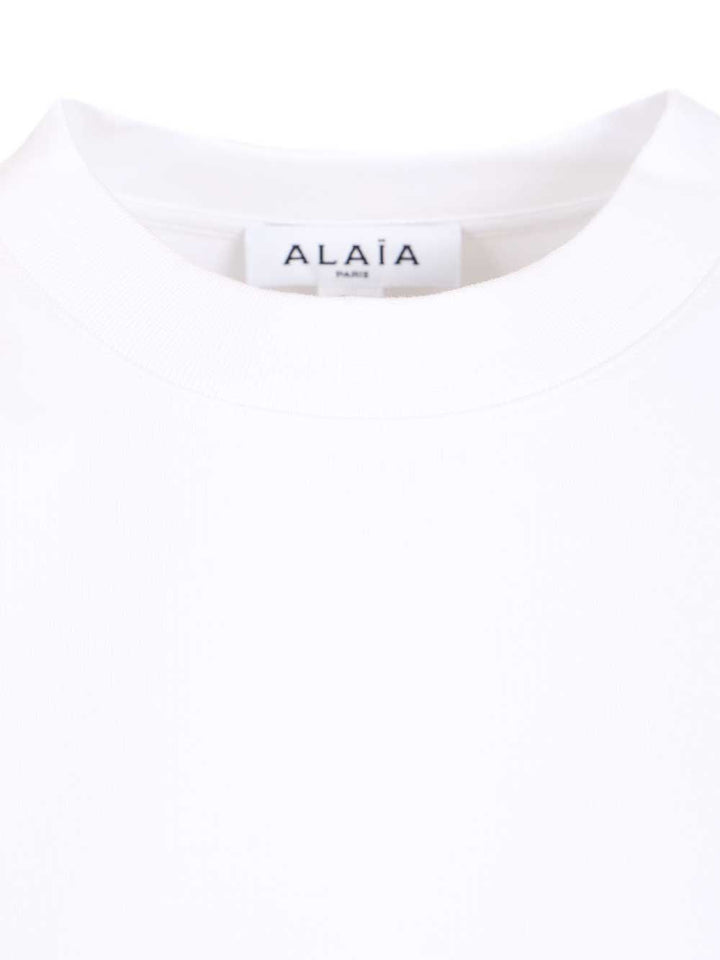 AlaÏA Layered Cotton T-Shirt - Bianco | 5e5d1c328c6e8d28e172ae6d9b54ef52edf630f3