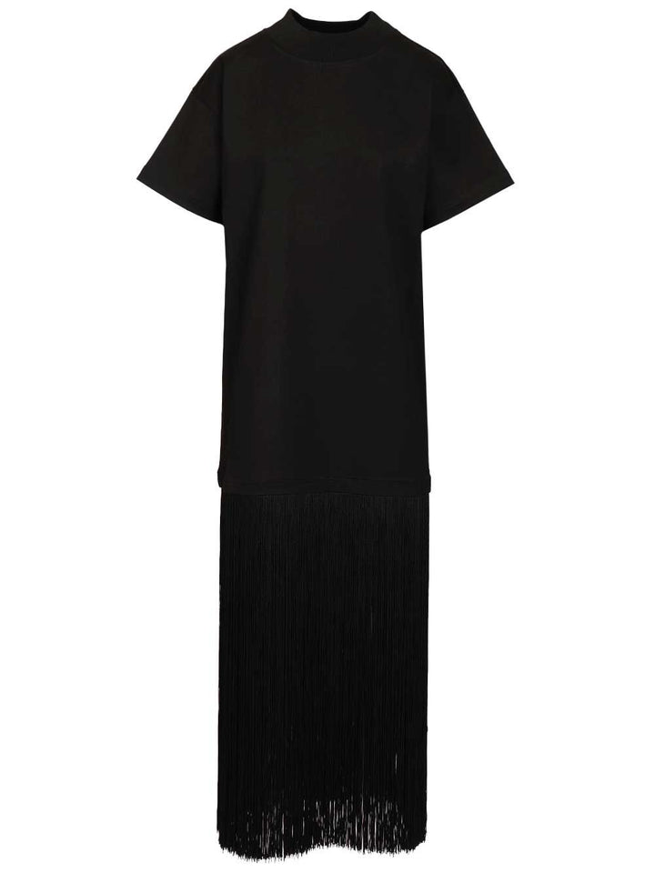 AlaÏA Cotton Jersey  With Fringe T-Shirt - Nero | 075ef81e85a368bb16f47e2f7945a9a32958c5b0