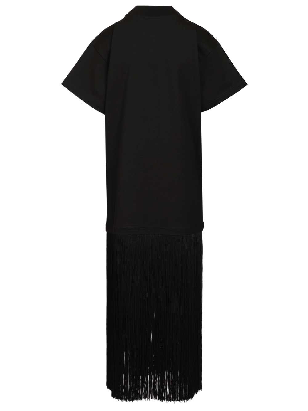 AlaÏA Cotton Jersey  With Fringe T-Shirt - Nero | 6aecc6073afc81d34209770d8b0b9d216f65c2bc
