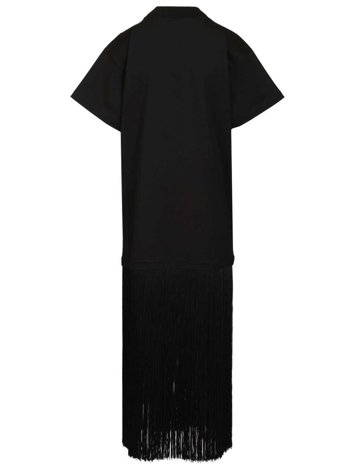 AlaÏA Cotton Jersey  With Fringe T-Shirt - Nero | 6aecc6073afc81d34209770d8b0b9d216f65c2bc