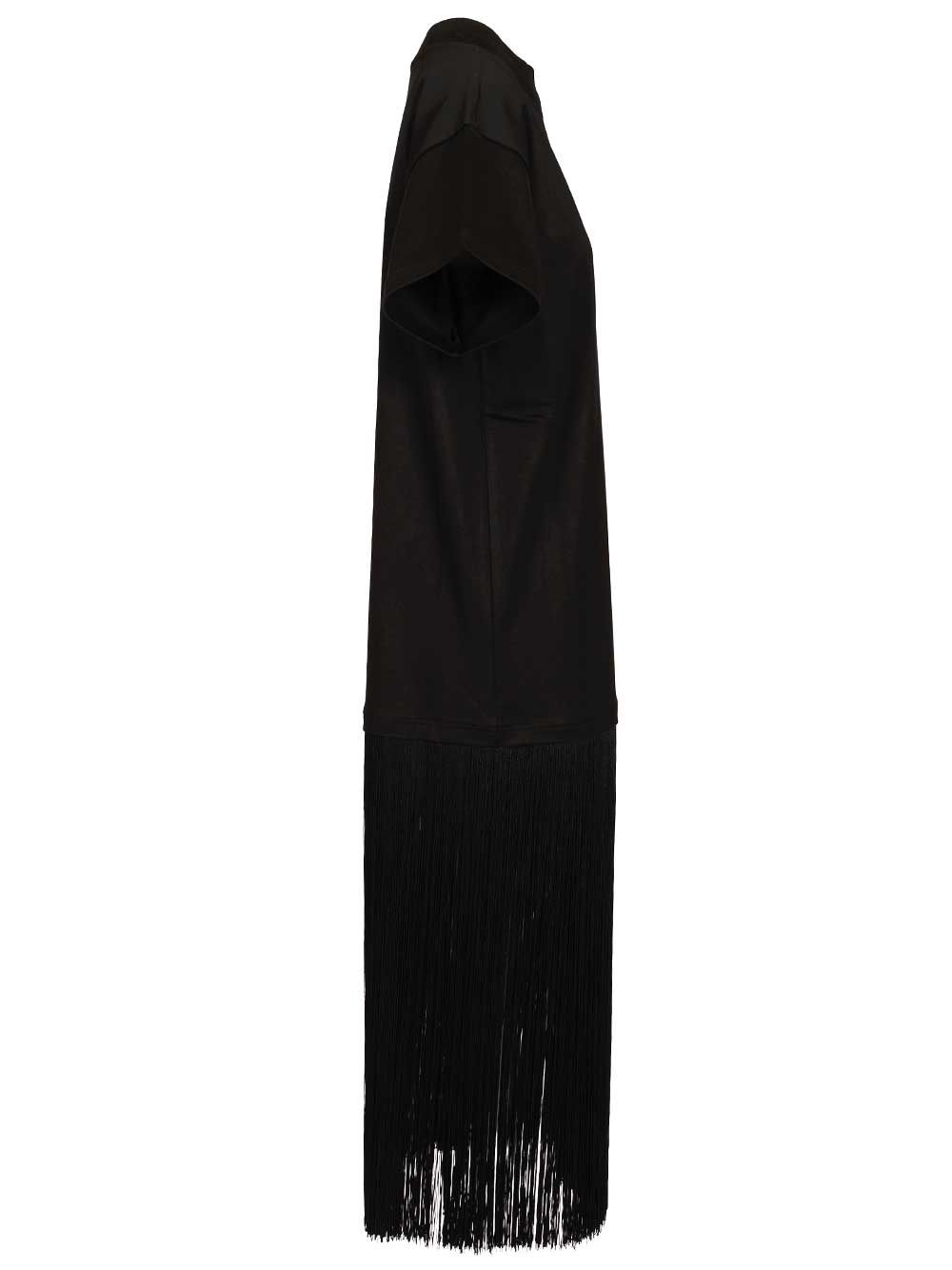 AlaÏA Cotton Jersey  With Fringe T-Shirt - Nero | bab0b9bee711b6831f0c40d4153fbcfbfa9b22fb