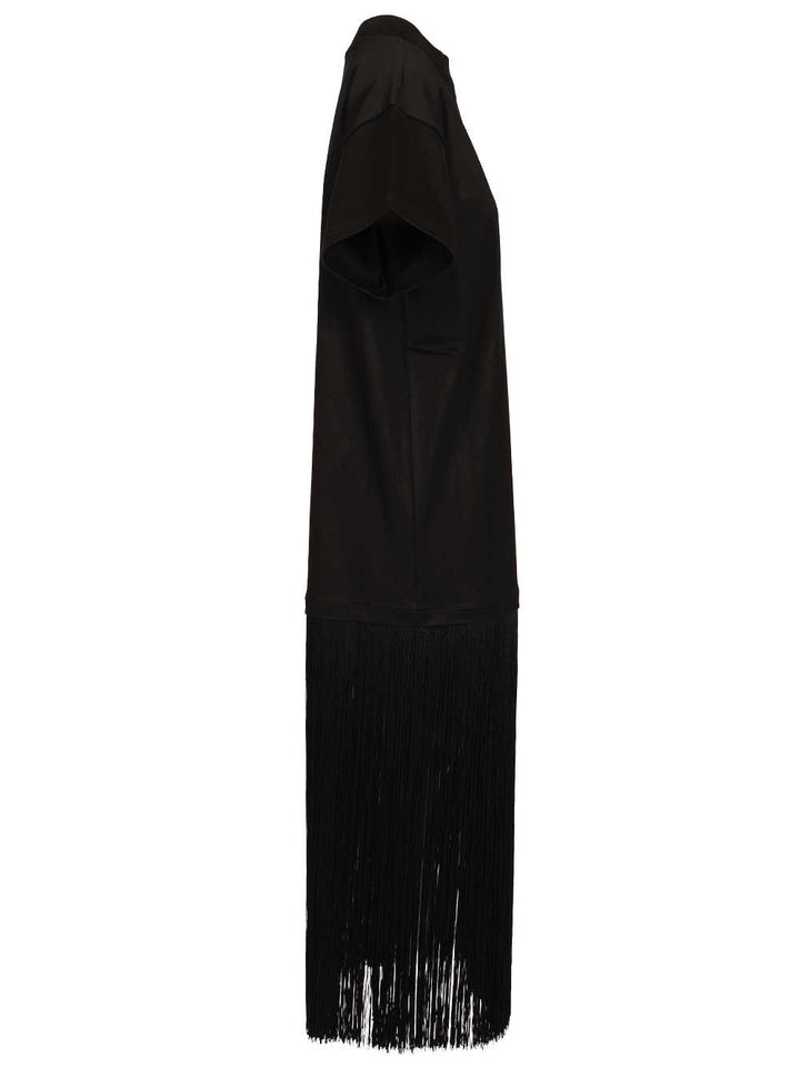 AlaÏA Cotton Jersey  With Fringe T-Shirt - Nero | bab0b9bee711b6831f0c40d4153fbcfbfa9b22fb