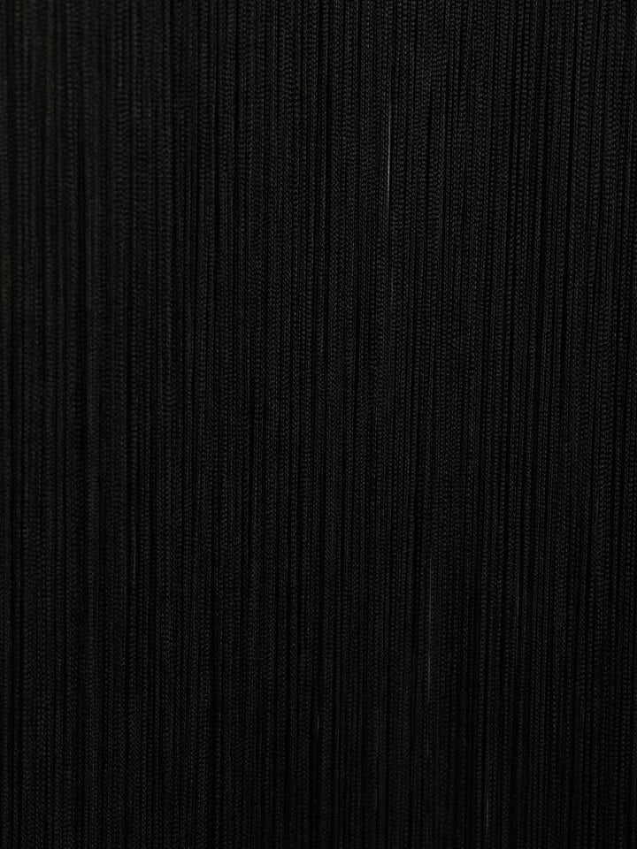 AlaÏA Cotton Jersey  With Fringe T-Shirt - Nero | b11222f176cb4d6989e42980b055bed3ae7928b2