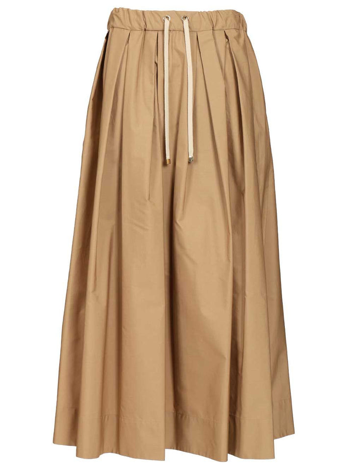 'S Max Mara Cotton Poplin Skirt Gonne - Beige | 7261e8c5212a3afc13d0e4e8706c01635bf17c5c