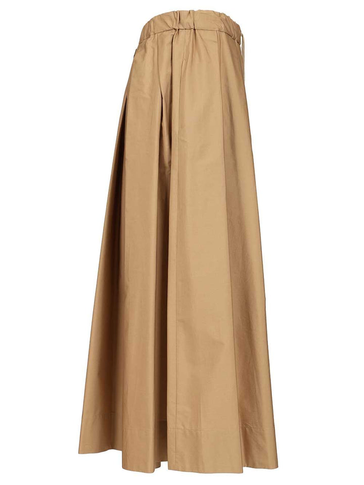 'S Max Mara Cotton Poplin Skirt Gonne - Beige | 3257f54256bffc547fefbae767e35c7fb4a7ff29