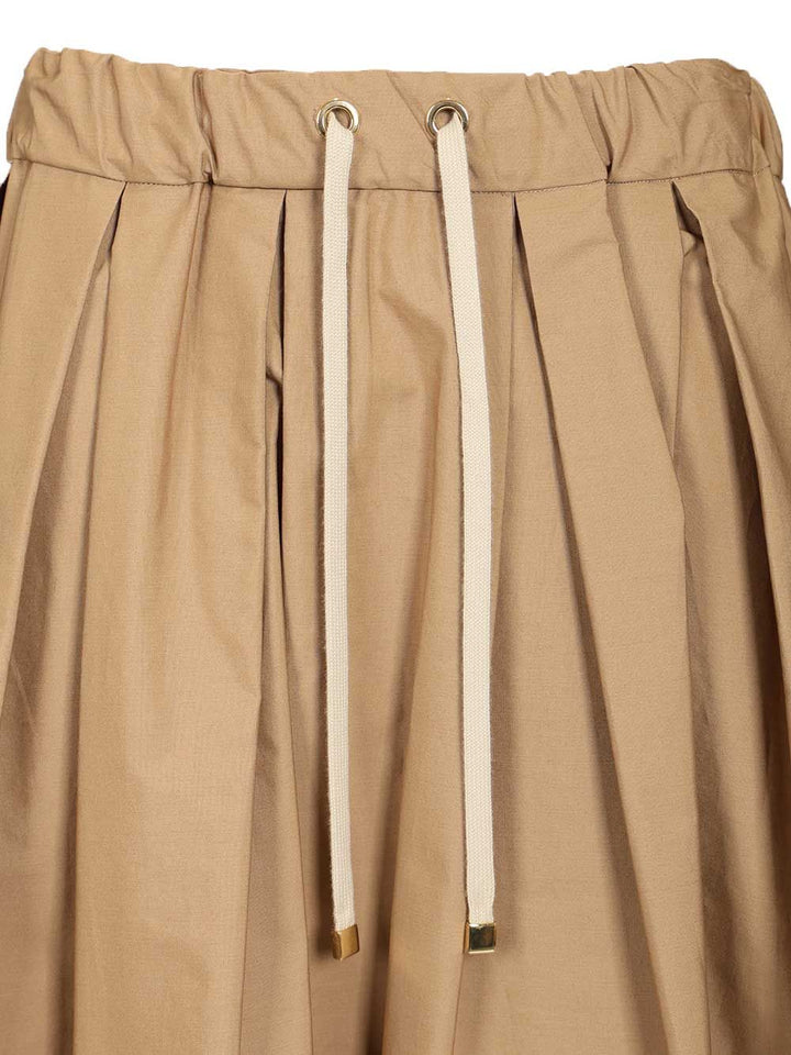 'S Max Mara Cotton Poplin Skirt Gonne - Beige | f4a3556cb31c6014e0f0133d175deaaacdfca060