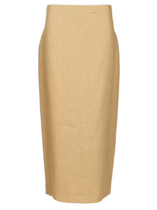 Veranda - Look 6 - Midi Tubino Skirt Gonne Beige