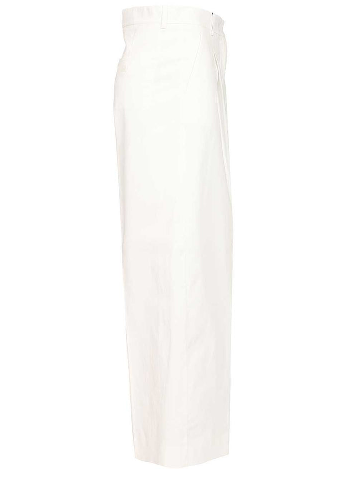Weekend Max Mara Gabardine Trousers - Bianco | c79614e7303ef5be35eb0cfae67b35389c3d0f0e