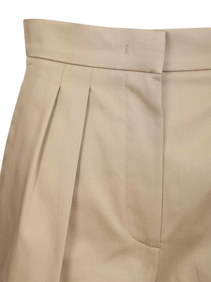 Max Mara Satin Shorts Trousers - Beige | a99b4f7caeb7b7d749e04b27b76ed20757b87bc4