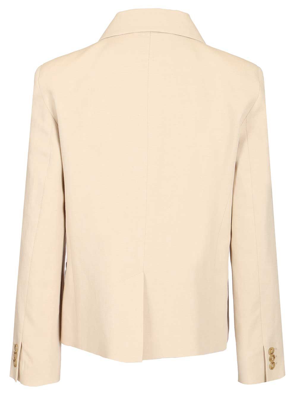 Weekend Max Mara Double-Breasted Blazer Giacche - Bianco | 0a643feab5fd87462b1765e6ff1e1a88bf4ba745