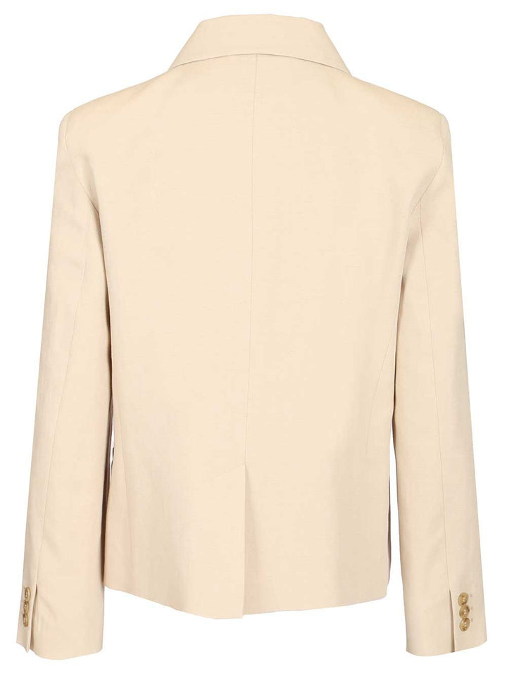 Weekend Max Mara Double-Breasted Blazer Giacche - Bianco | 0a643feab5fd87462b1765e6ff1e1a88bf4ba745