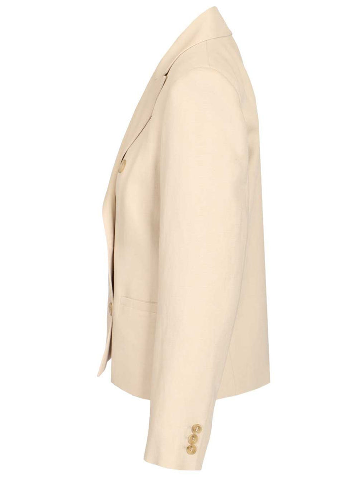 Weekend Max Mara Double-Breasted Blazer Giacche - Bianco | c1da23946ab7651cf0b0f00189c7fd8a1fcebda7