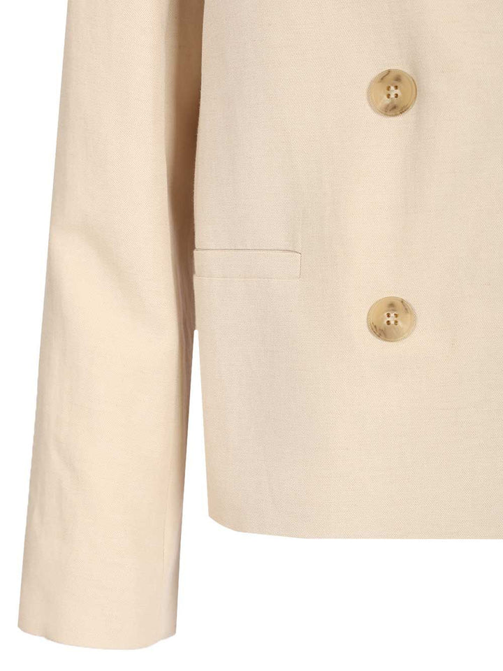 Weekend Max Mara Double-Breasted Blazer Giacche - Bianco | a83c9e24c7d656fe5a2118b3c3462d5f5b6bb2e5