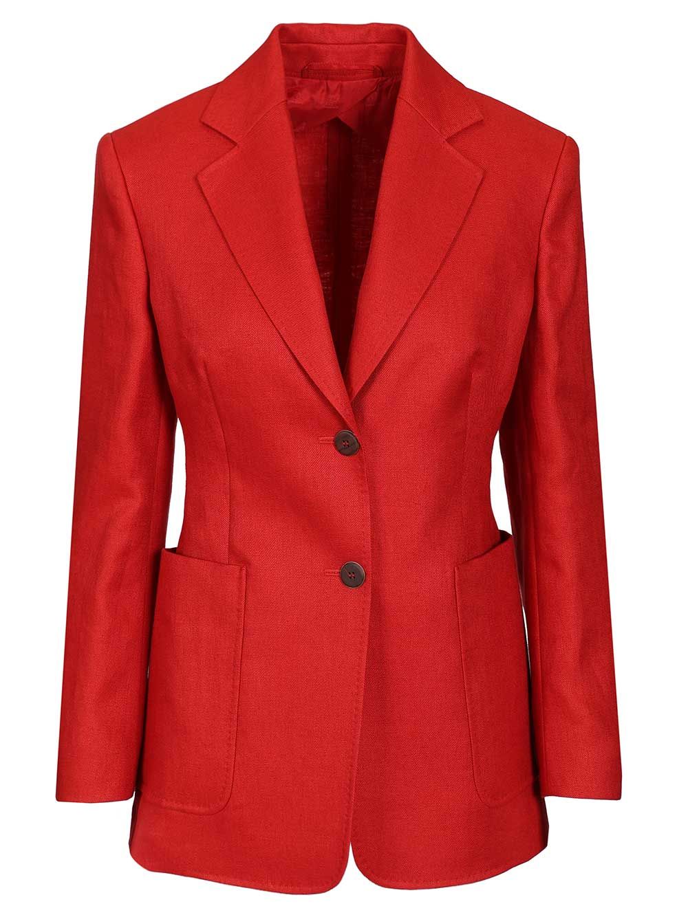 Max Mara Linen Blazer Giacche - Rosso | 0540b661936f0fa048fe1c5f6730fd2d185b42ae