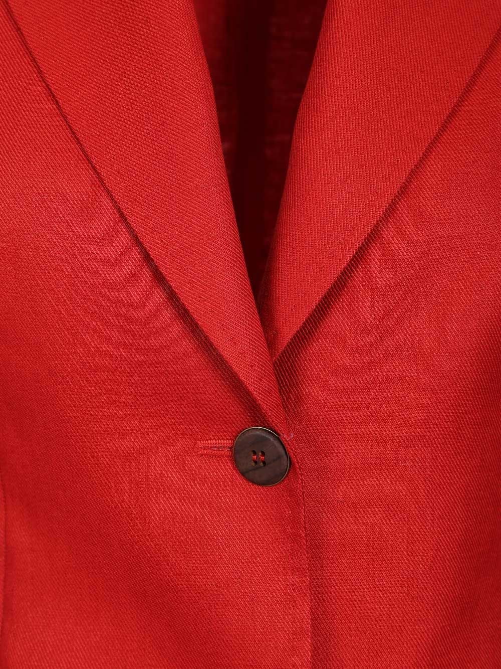 Max Mara Linen Blazer Giacche - Rosso | 4438129a00eace7099e186442db0ba66ed434ac3