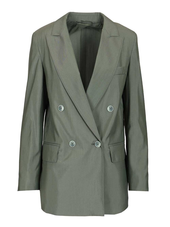 Max Mara Double-Breasted Blazer Giacche - Verde | 42bfb6859429c4e5a57e15d81d4de869f1821f3f