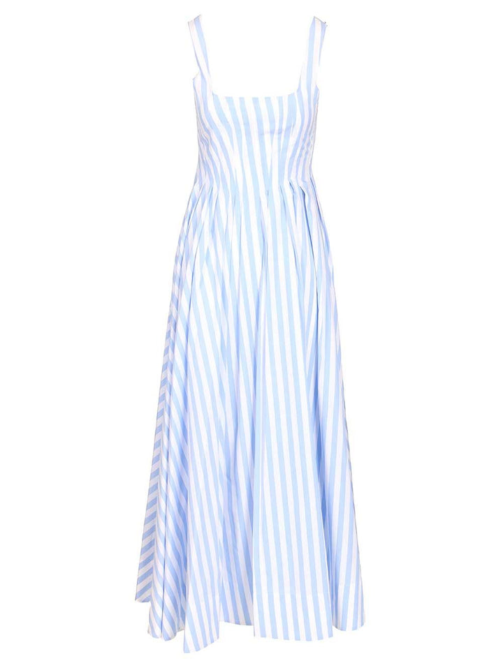 Sportmax Long Dress In Pure Cotton Poplin Abiti - Light blue | bdd2755a4415091ff6aa177b036bac10eb9eb9f1