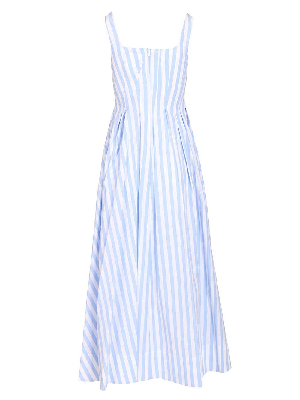 Sportmax Long Dress In Pure Cotton Poplin Abiti - Light blue | a6097dab6a1497d5fdc4eac90c774f5489eb1c2d