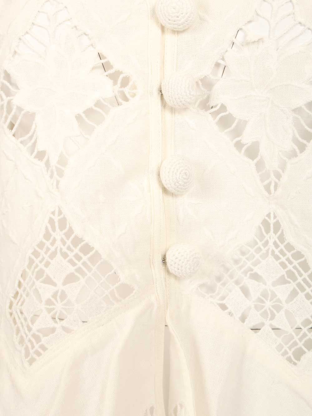 Isabel Marant Nina Blouse Top - Bianco | cb498254a53673a80af41db62500c883b95c84c1