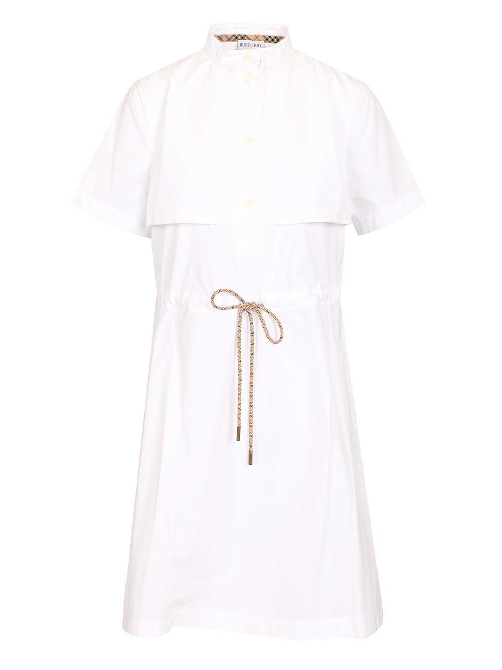 Burberry Cotton Poplin Dress Abiti - Bianco | c718c5753cb8fface1a2039f3ca3f10653f22953