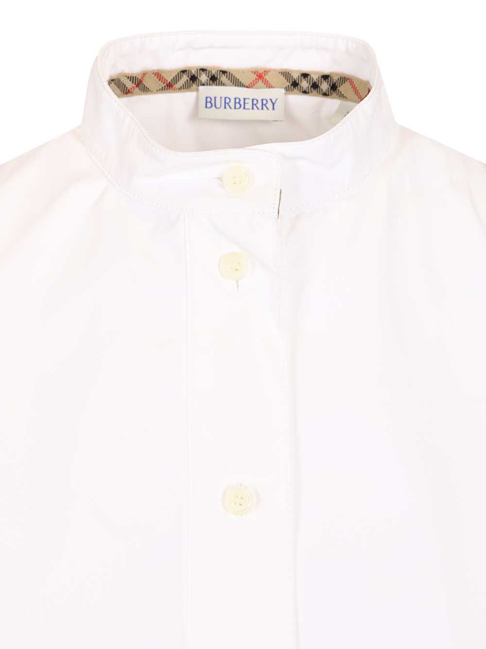Burberry Cotton Poplin Dress Abiti - Bianco | 92ebe0c627ccc437272b6e9bf4bd8899ad1a8f0f