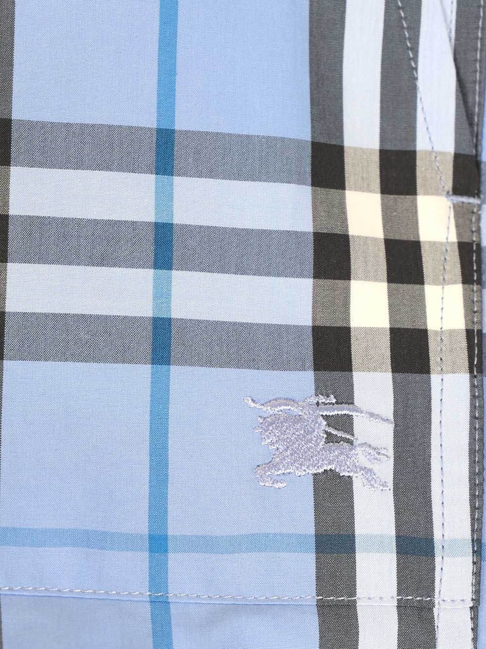 Burberry Check Trousers - Light blue | fcde70b350bf26e866f767940ceb1f955b9e49ec
