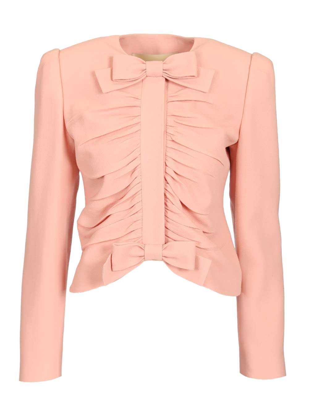 Valentino Garavani Short Jacket In Crispy Light Wool Giacche - Rose | 68f9f88c19912d1556b023d478032cbf9031229e