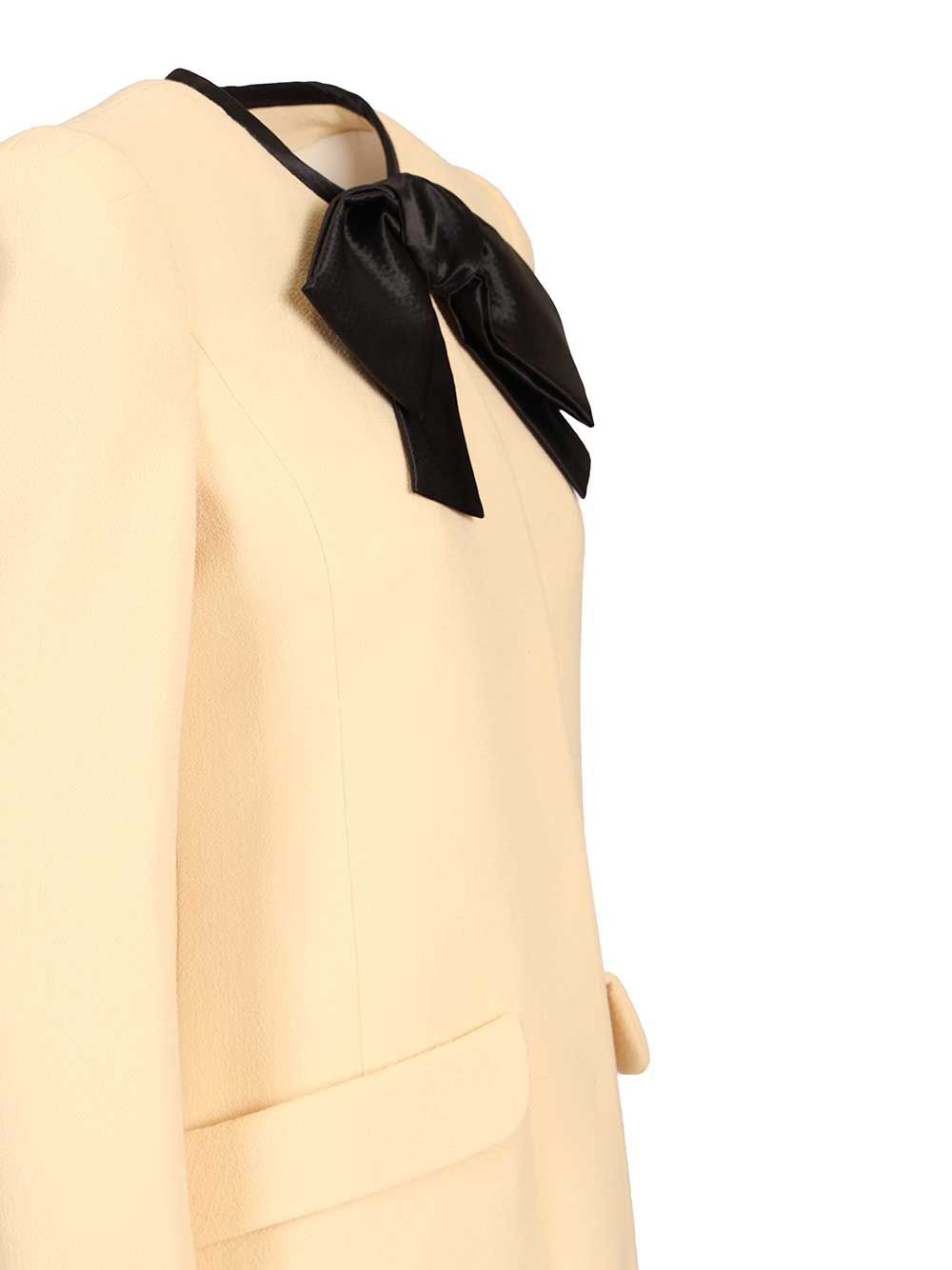 Valentino Garavani Wool Crepe Caban Jacket With Bow Giacche - Bianco | b361da6916f0ab36b54897e4ebdbf447777d41dc