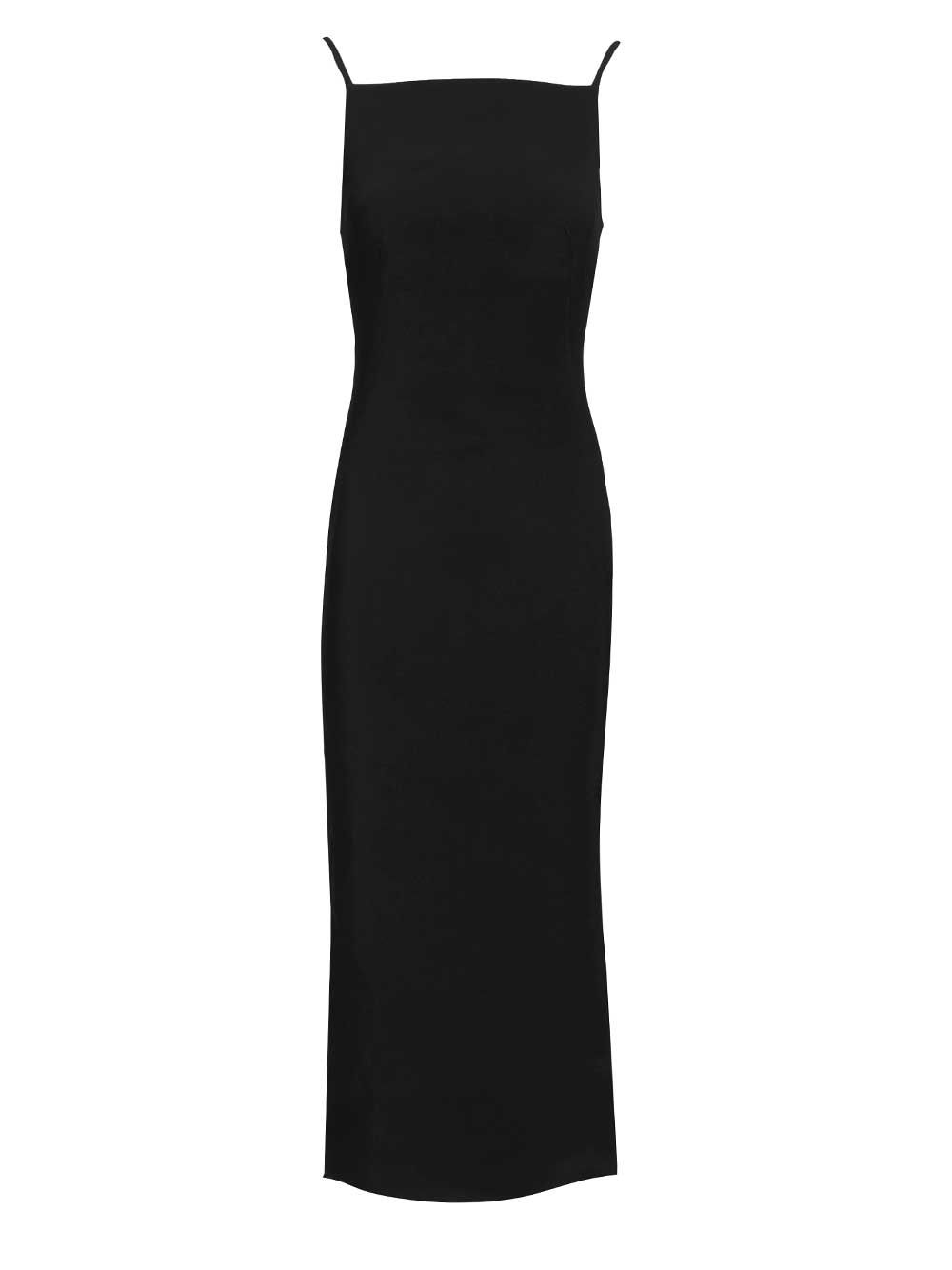 Givenchy Sliced Midi Dress In Crepe Cady Abiti - Nero | 19a08422a7b837e6bbc49595cedab05fe1196003