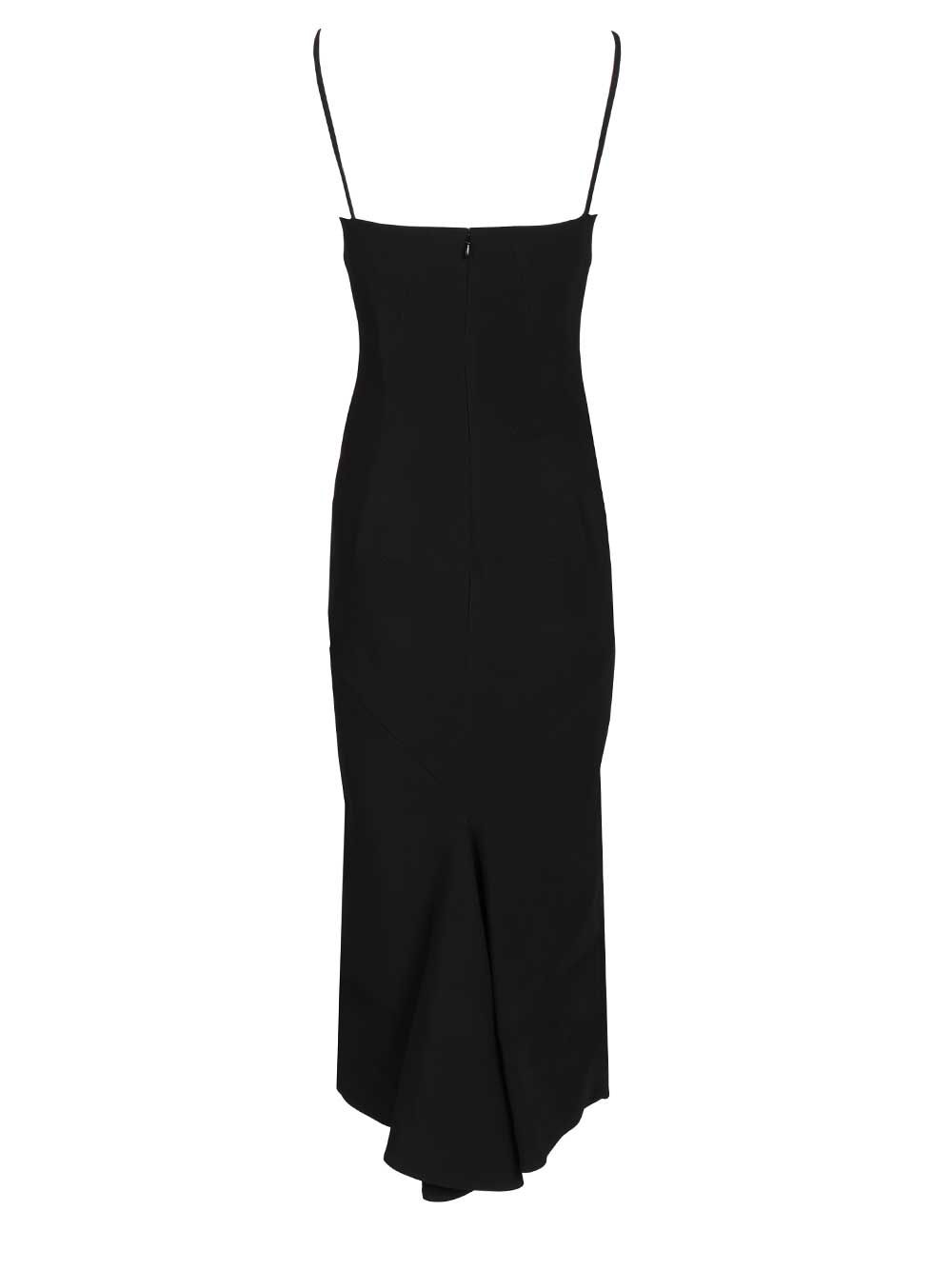 Givenchy Sliced Midi Dress In Crepe Cady Abiti - Nero | 222e48cfeb540a5a7ee8f257bb0fa7adbdf48a0a