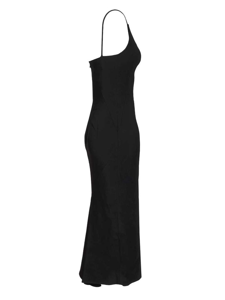 Givenchy Sliced Midi Dress In Crepe Cady Abiti - Nero | 194d1a6f0f911c958c4dd1f99684688d03fce103
