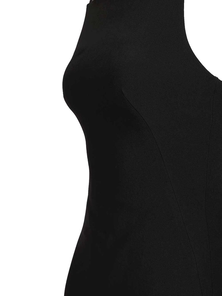Givenchy Sliced Midi Dress In Crepe Cady Abiti - Nero | 965a55b7768627f2a14d8a585a6894ac31c59152