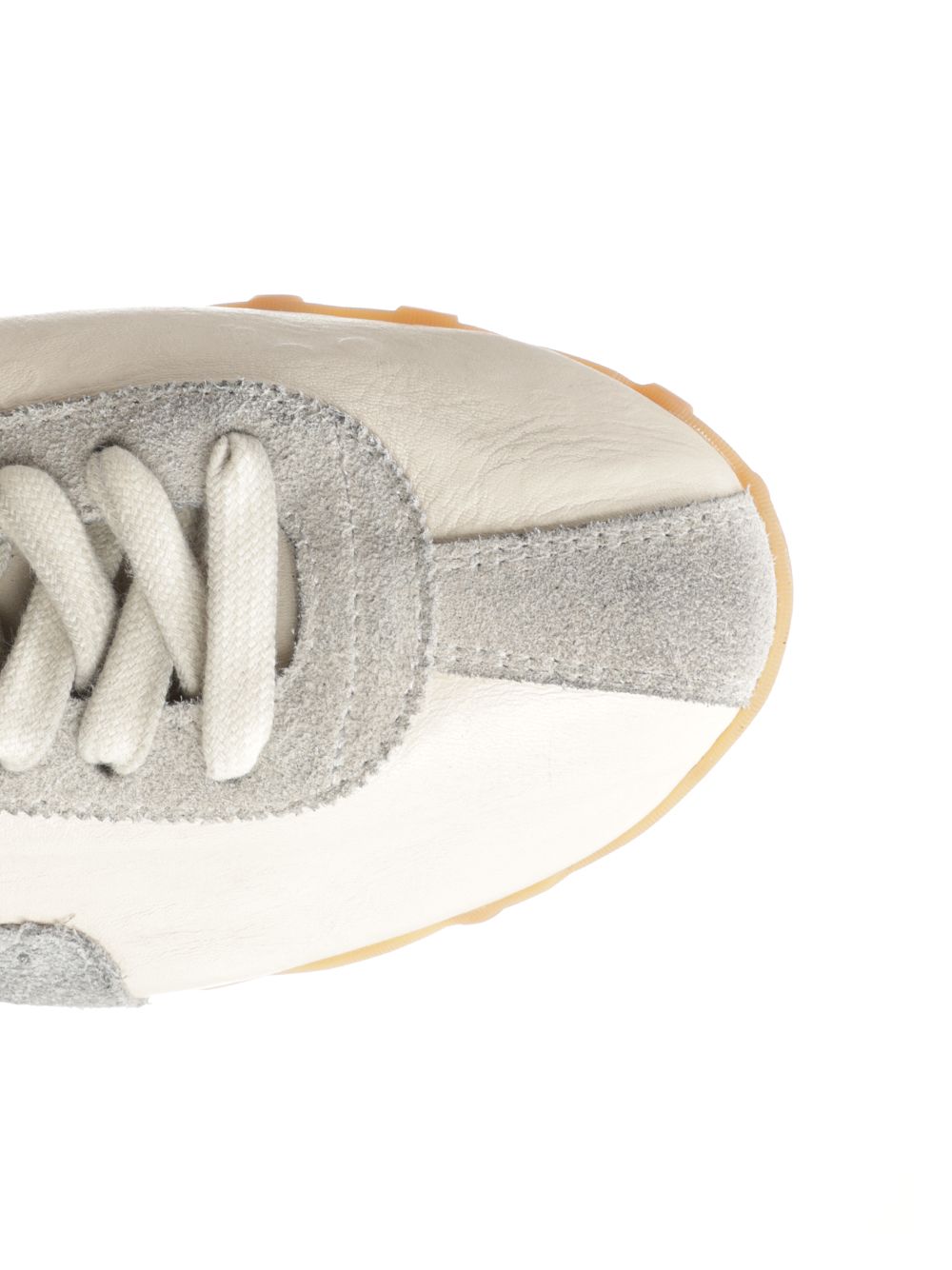 Maison Margiela Sprinters  In Cracked Leather And Suede Sneakers - Multicolor | aa53ff4fdefe0b38acc068dfd0f706235a3c23c5