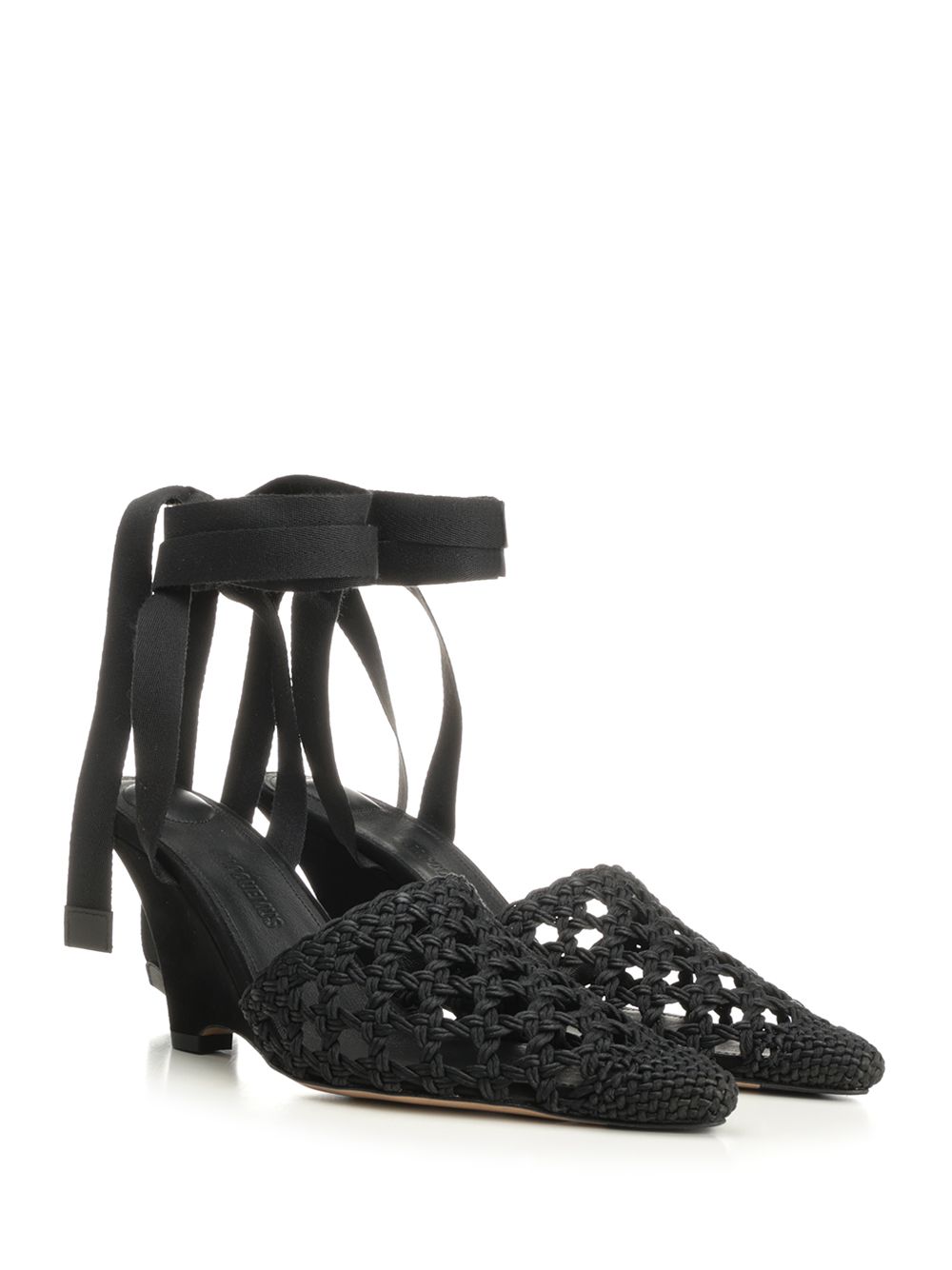 Jacquemus High Espadrilles Decollete - Nero | b6d16a315101c90ad1a0b45df6f927c068de80c2