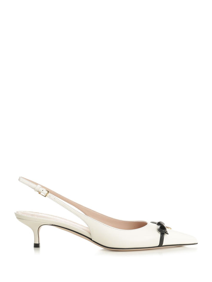 Valentino Garavani Bepointy Slingback Decollete - Bianco | 690ee1c7440686988359b06adf33c138bb03ffbc