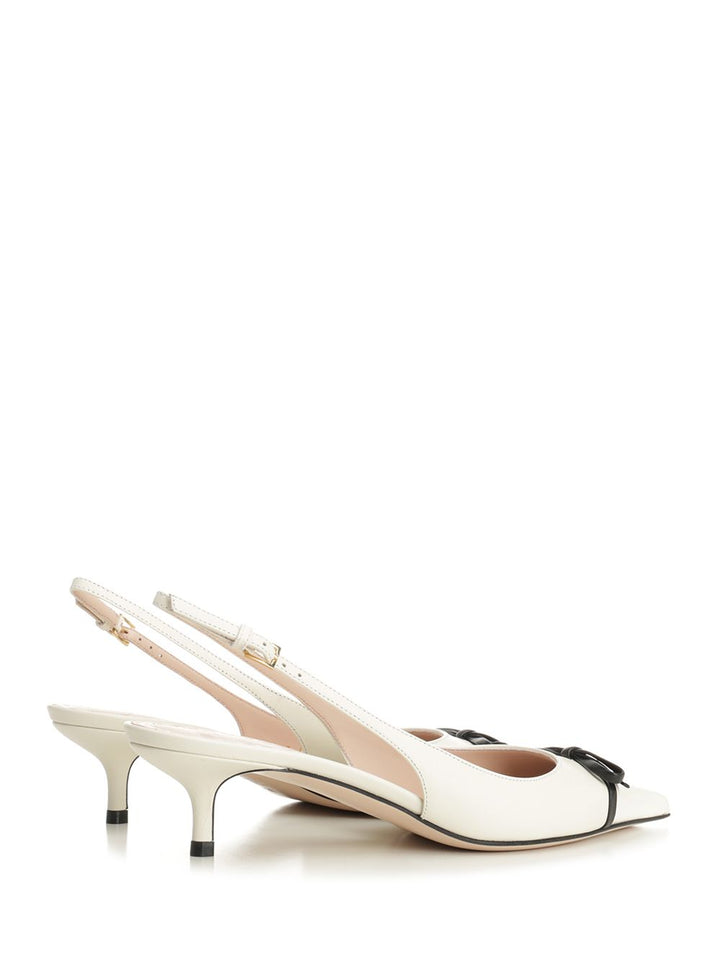 Valentino Garavani Bepointy Slingback Decollete - Bianco | 04d0ea8c9b5b0cb55b67bed4f306acde71ee9ff2