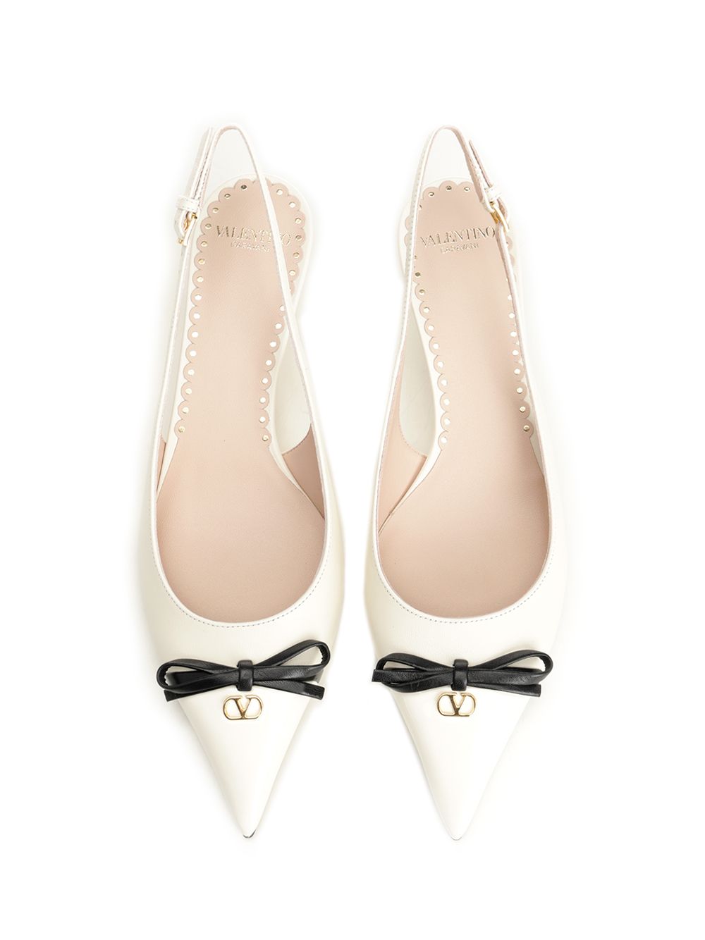 Valentino Garavani Bepointy Slingback Decollete - Bianco | 37f1324b74b221d36cdaab04240895eb8895a742
