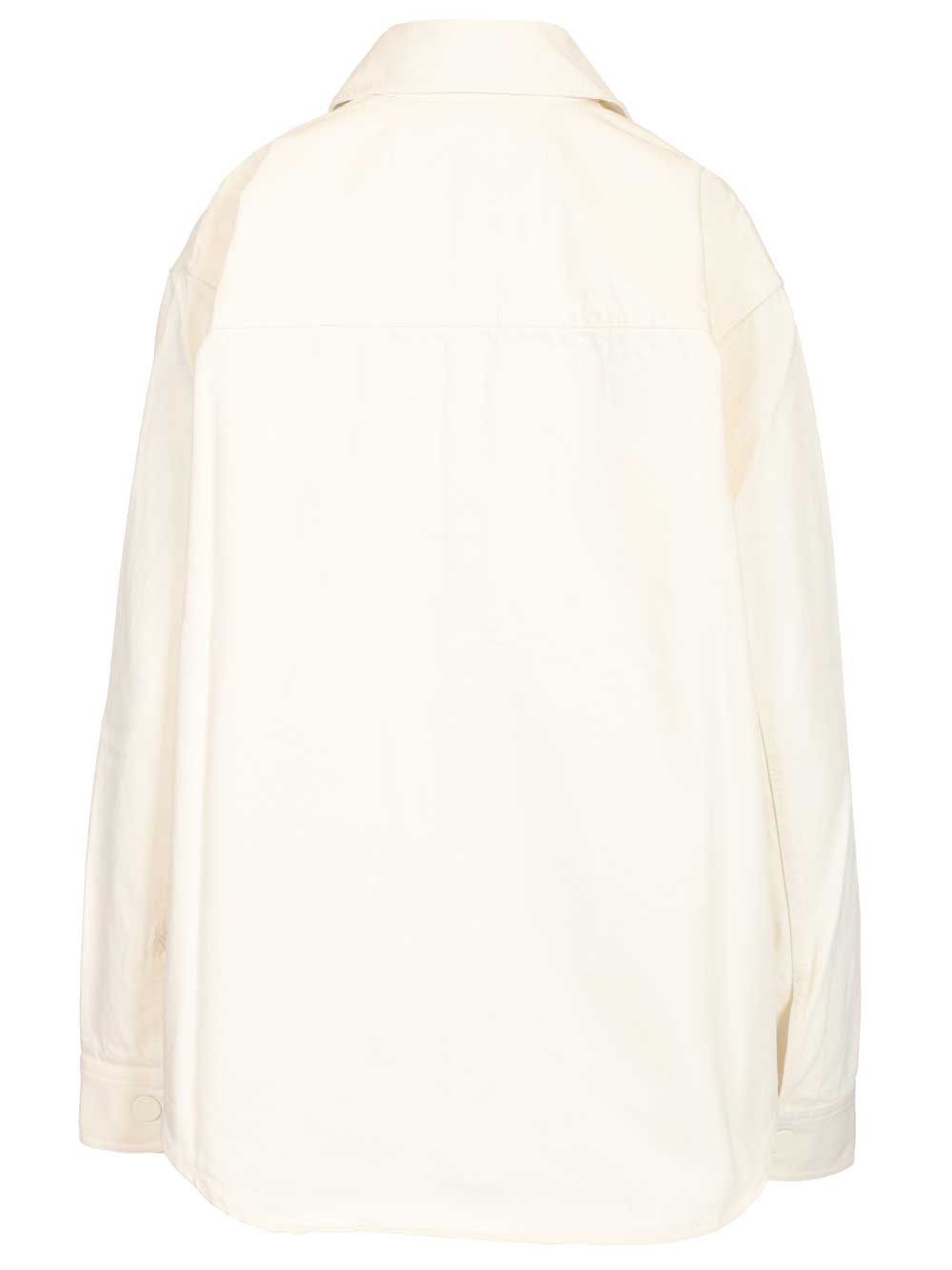 Ami Overshirt With Knitted Ami De Coeur Shirts - Bianco | ca6286931fbc28d73e80e7445dc5f7731ce5afa7