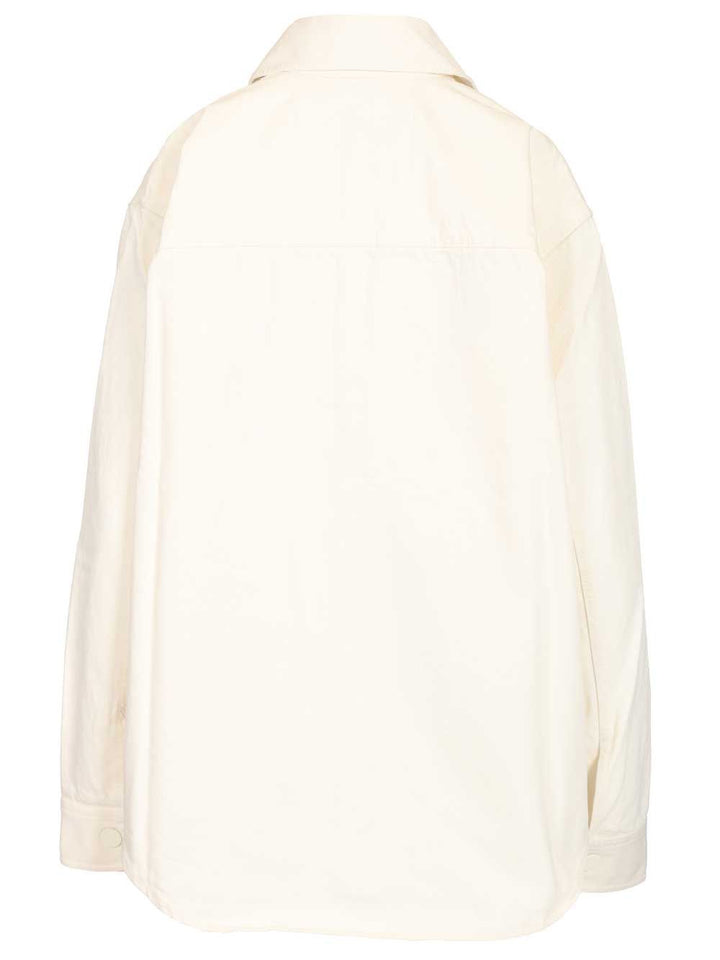 Ami Overshirt With Knitted Ami De Coeur Shirts - Bianco | ca6286931fbc28d73e80e7445dc5f7731ce5afa7