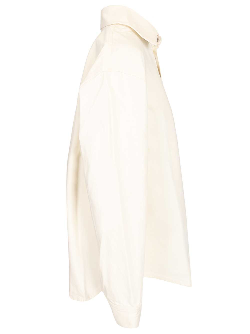 Ami Overshirt With Knitted Ami De Coeur Shirts - Bianco | 603969a05ea3d20376f7375ca58e0d674bd69f47